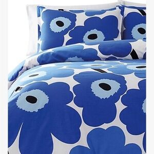 Marimekko Blue Floral Duvet Cover Set Bedding